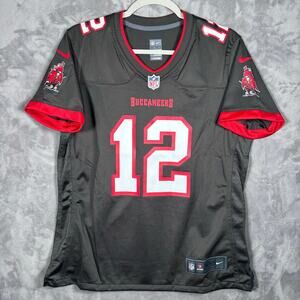 Nike NFL On Field Tom Brady #12 Buccaneers Jersey Womens L NWT Pewter Gray